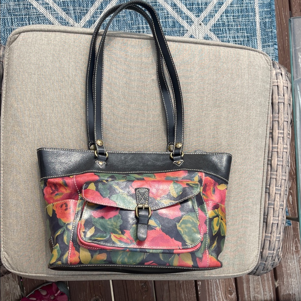 Patricia Nash floral leather handbag. High QUALTY. Clean used condition. Purse. - Picture 2 of 16